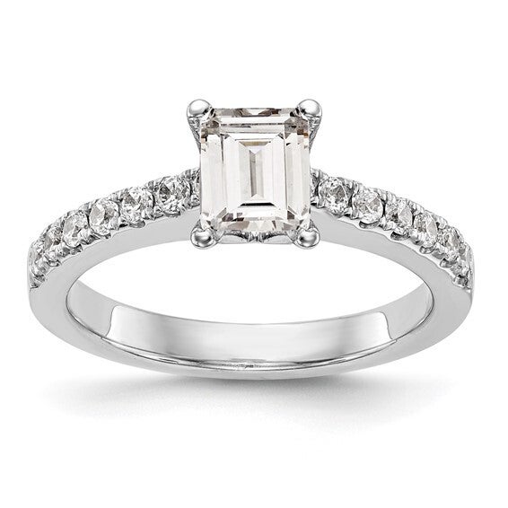 14K White Gold Emerald 1.31 Cttw VVS2/G IGI Certified 14K White Gold Emerald 1.31 Cttw VVS2/G IGI Certified